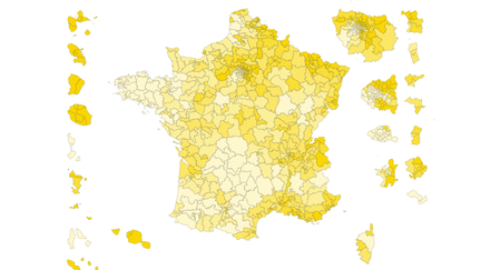 CARTE. Législatives : la France de l'abstention au premier tour (NICOLAS ENAULT / CARTO)