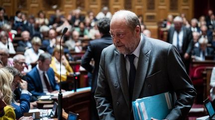 Le ministre de la Justice Eric Dupond-Moretti lors de questions au gouvernement à l'Assemblée, à Paris, le 7 juin 2023. (XOSE BOUZAS / HANS LUCAS / AFP)