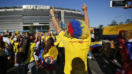 Les supporters colombiens avant un match de la Copa America, le 17 juin 2016 (EDUARDO MUNOZ ALVAREZ / AFP)