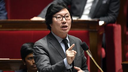 Jean-Vincent Placé, durant une séance de question au gouvernement, le 24 janvier 2017, à l'Assemblée nationale. (BERTRAND GUAY / AFP)