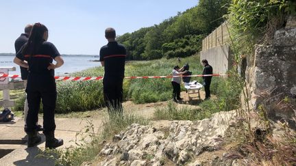 Le corps de la jeune femme a été découvert dans le fleuve du Blavet, à hauteur de la commune de Lanester le 27 mai 2023. (PAULINE DECKER / MAXPPP)