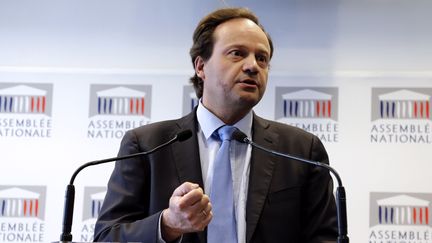 Le d&eacute;put&eacute; PS Jean-Marc Germain, le 30 avril 2013, lors d'un discours &agrave; l'Assembl&eacute;e nationale. (FRANCOIS GUILLOT / AFP)