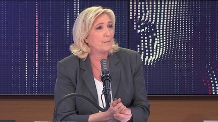 Marine Le Pen, présidente du Rassemblement national, était l'invitée de franceinfo vendredi 26 juin 2021. (FRANCEINFO / RADIO FRANCE)