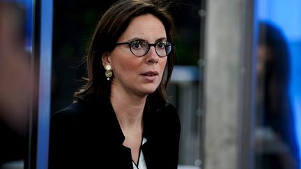 La ministre de la Transformation et de la Fonction publique, Amélie de Montchalin, à Bruxelles, en Belgique, le 25 février 2020.&nbsp; (KENZO TRIBOUILLARD / AFP)