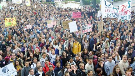 En 2002, la mobilisation avait été forte contre le Front National. (MAXPPP)