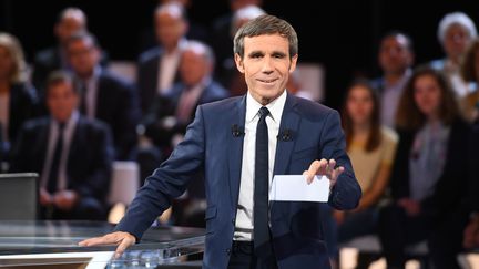 David Pujadas, le 27 octobre 2016 sur&nbsp;France 2. (ERIC FEFERBERG / AFP)