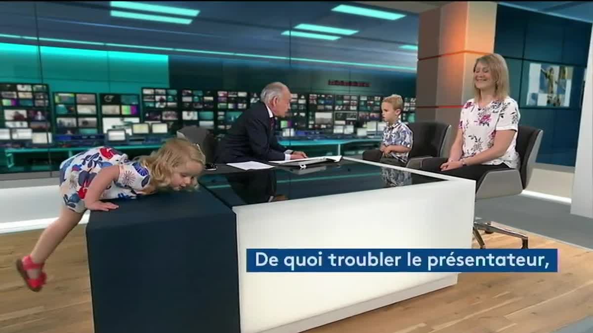 VIDEO. Royaume-Uni : une fillette se balade sur un plateau télévisé en  plein direct