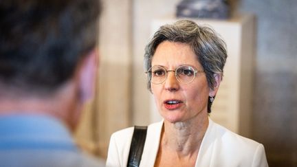 MP Sandrine Rousseau in Paris, May 31, 2023. (XOSE BOUZAS / HANS LUCAS / AFP)