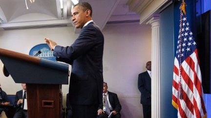 Le président US Barack Obama, le 19 juillet 2011 à la Maison Blanche, à Washington. (AFP PHOTO/Mandel NGAN)