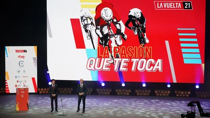 La présentation du Tour d'Espagne 2021, le 11 février 2021 (CESAR MANSO / AFP)