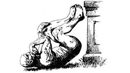 Mascotte des prix IgNobel : "The Stinker" (le Puant), une version ridiculisée du Penseur ("The Thinker") de Rodin.