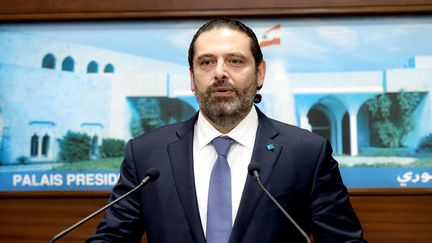 Le Premier ministre libanais Saad Hariri, à Beyrouth (Liban), le 21 octobre 2019.&nbsp; (AFP PHOTO / HO / DALATI AND NOHRA)