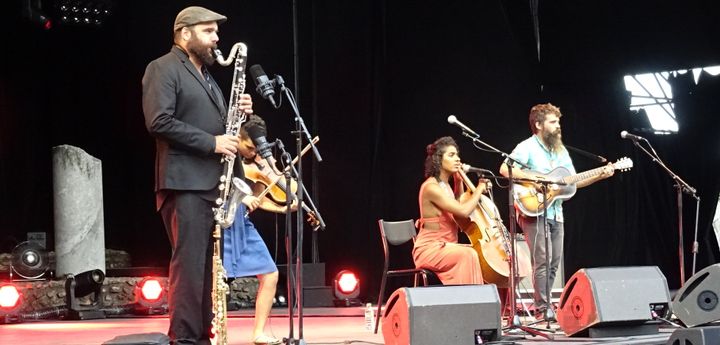 Le saxophoniste Rapahël Imbert a rejoint le trio sur scène pour plusieurs morceaux
 (Jean-François Convert)