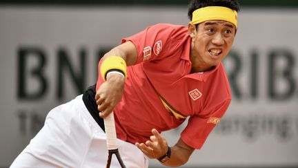 Kei Nishikori s'est qualifié pour les huitièmes de finale de Roland-Garros (CHRISTOPHE SIMON / AFP)