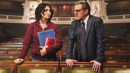 Camélia Jordana et Daniel Auteuil sur l'affiche de "Le Brio"
 (Pathé Distribution)