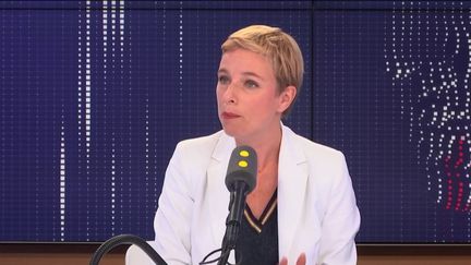 Clémentine Autain, députée La France insoumise de Seine-Saint-Denis, invitée du "8h30 franceinfo", jeudi 29 août 2019.&nbsp; (FRANCEINFO / RADIOFRANCE)