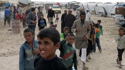 Près de 20 000 personnes sont dans le camp de déplacés d'Ain Issa au nord de Raqqa. (GILLES GALLINARO / RADIO FRANCE)