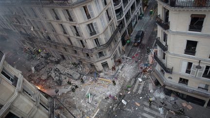 L'explosion rue de Trévise à Paris a fait 4 morts le 12 janvier 2019 (CARL LABROSSE / AFP)