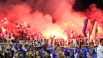 Les supporters du Stade Armand-Cesari de Bastia (PASCAL POCHARD CASABIANCA / AFP)