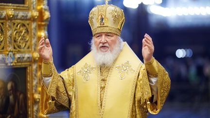 Le patriarche Kirill,&nbsp;le primat de l'Église russe orthodoxe à Moscou, le 27 février 2022.&nbsp; (IGOR PALKIN / RUSSIAN ORTHODOX CHURCH PRESS SE via AFP)