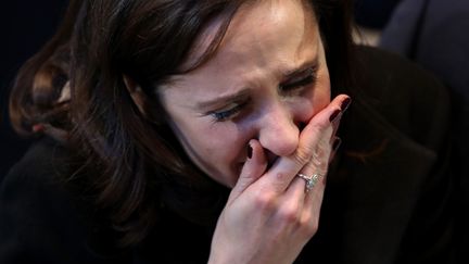 Les supporters de Hillary Clinton pendant la soirée électorale. (JOHN MOORE / GETTY IMAGES NORTH AMERICA)