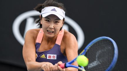 La joueuse de tennis chinoise Peng Shuai lors de l'Open d'Australie à Melbourne, le 21 juillet 2020. (GREG WOOD / AFP)