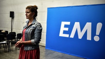 Marlène Schiappa, lors d'un meeting de La République en marche, à Lyon, le 29 septembre 2018. (JEFF PACHOUD / AFP)