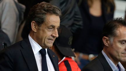 L'ancien pr&eacute;sident de la R&eacute;publique Nicolas Sarkozy, le 21 septembre 2014 au Parc des Princes, &agrave; Paris. (KENZO TRIBOUILLARD / AFP)