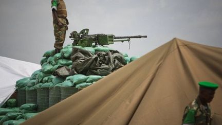 Un soldat de l'Amisom, posté à Modagiscio. (STUART PRICE / AU-UN IST / AFP)