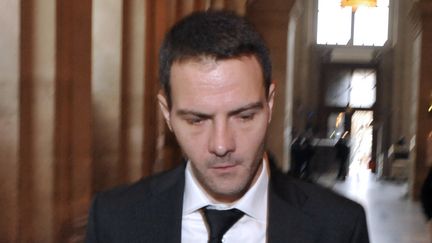 J&eacute;r&ocirc;me Kerviel, l'ancien trader de la Soci&eacute;t&eacute; g&eacute;n&eacute;rale condamn&eacute; &agrave; trois ans de prison ferme et &agrave; 4,9 milliards d'euros de dommages-int&eacute;r&ecirc;ts, le 24 octobre 2012 &agrave; Paris. (MEHDI FEDOUACH / AFP)