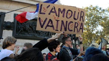 Manifestation contre la Manif pour tous, à Paris, le 16 octobre 2016. (MAXPPP)