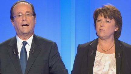 François Hollande et Martine Aubry (BFM)