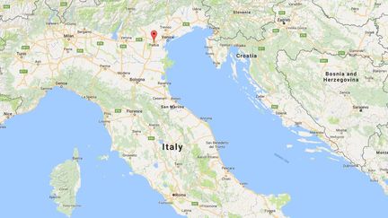 Capture d'écran de Google maps pointant la ville de Padoue (Italie) où un prêtre est accusé de proxénétisme et d'avoir organisé des orgies. (GOOGLE MAPS)