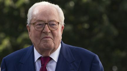 Le fondateur du Front national Jean-Marie Le Pen &agrave; Nanterre (Hauts-de-Seine), le 20 ao&ucirc;t 2015.&nbsp; (KENZO TRIBOUILLARD / AFP)