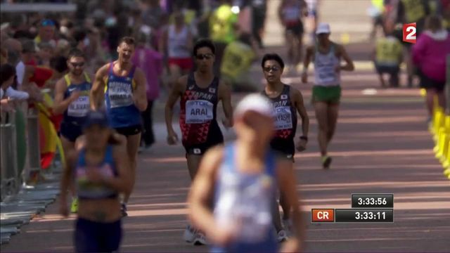 VIDEO. Mondiaux d'Athlétisme : Yohann Diniz remporte l'or sur le 50 km marche, troisième titre pour la France