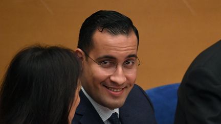 Alexandre Benalla devant la commission d'enquête du Sénat, le 21 janvier 2019 à Paris. (ALAIN JOCARD / AFP)