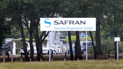 L'entr&eacute;e d'un site du groupe Safran, &agrave; Saint-Medard-en-Jalles, pr&egrave;s de Bordeaux (Gironde). (PATRICK BERNARD / AFP)