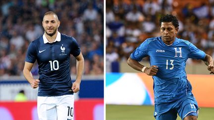 Karim Benzema et Carlo Costly (JEWEL SAMAD / AFP)