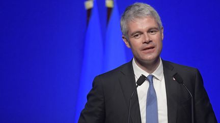 Laurent Wauquiez, président des Républicains, lors du Conseil national du parti, le 27 janvier 2018, à Paris.&nbsp; (FRANCOIS PAULETTO / CROWDSPARK / AFP)