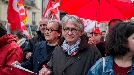 Le secrétaire général de Force ouvrière, Jean-Claude Mailly, le 9 avril 2016 à Paris. (CITIZENSIDE / DENIS PREZAT / AFP)