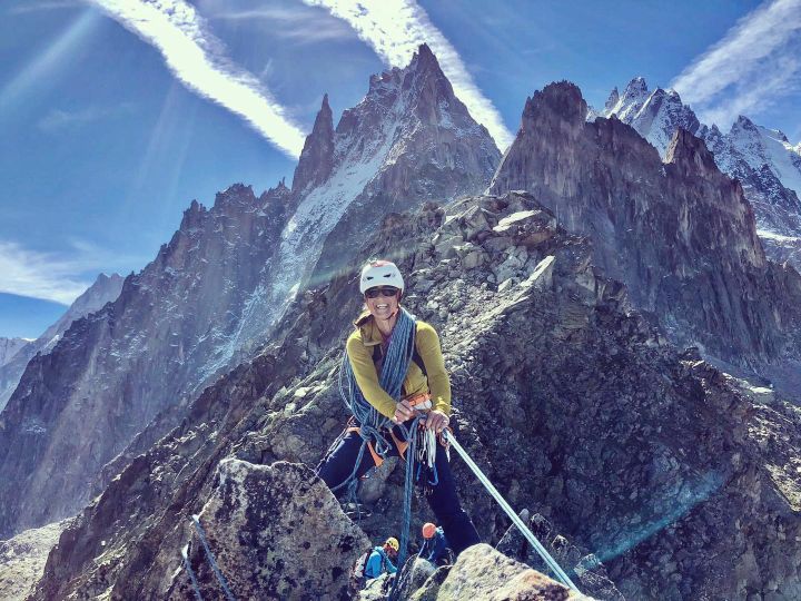 Liv Sansoz, double championne du monde d'escalade et trésorière d'Une bouteille à la mer. (photo Nico Mathieu)