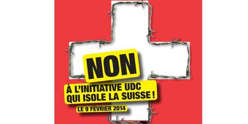 Affiche du parti socialiste vaudois en faveur du «non» au référendum du 9 février. (PS)