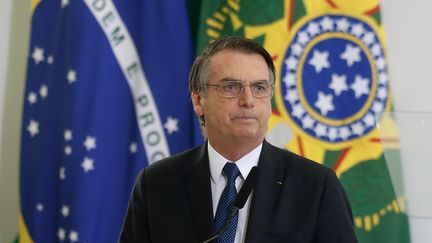 Le président Jair Bolsonaro à Brasilia (Brésil), le 11 avril 2019. (DIDA SAMPAIO)