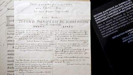 Le manuscrit du Second Manifeste du Surréalisme figure parmi les quelques 130 000 manuscrits qui seront mis aux enchères. (BENOIT TESSIER / X02011)