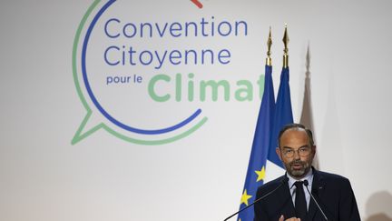 Edouard Philippe, Premier ministre, à la Conférence citoyenne pour le climat à Paris, le 4 octobre 2019. (IAN LANGSDON / POOL)