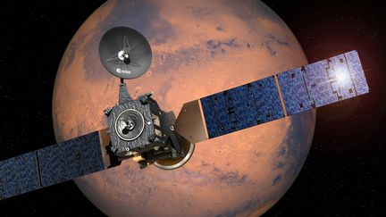 Le module d'atterrissage Schiaparelli s'est écrasé sur Mars le 19 octobre 2016. (ESA / D.DUCROS / AFP)