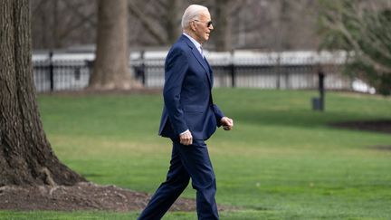 Le président américain Joe Biden, à Washington (Etats-Unis), le 8 mars 2024. (SAUL LOEB / AFP)