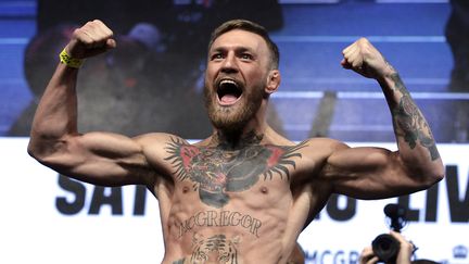 Connor McGregor, le 25 août 2018 à Las Vegas (Etats-Unis). (JOHN GURZINSKI / AFP)