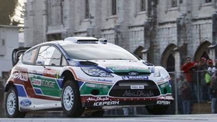 Mikko Hirvonen sur sa Ford Fiesta