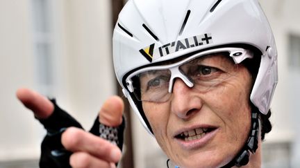 La sportive lors des championnats de France, le 20 juin 2012 &agrave; Saint-Amand-les-Eaux (Nord).&nbsp; (PHILIPPE HUGUEN / AFP)